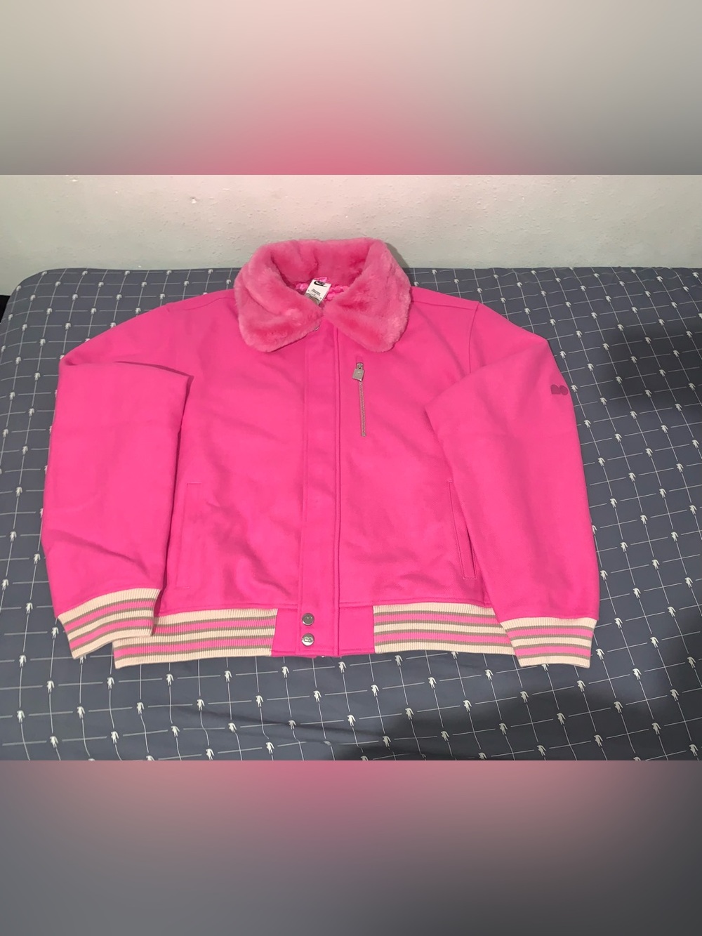 Nike Women's Naomi Osaka Varsity Wool Oversized Jacket HV2058-675 Sz: Large-Tall